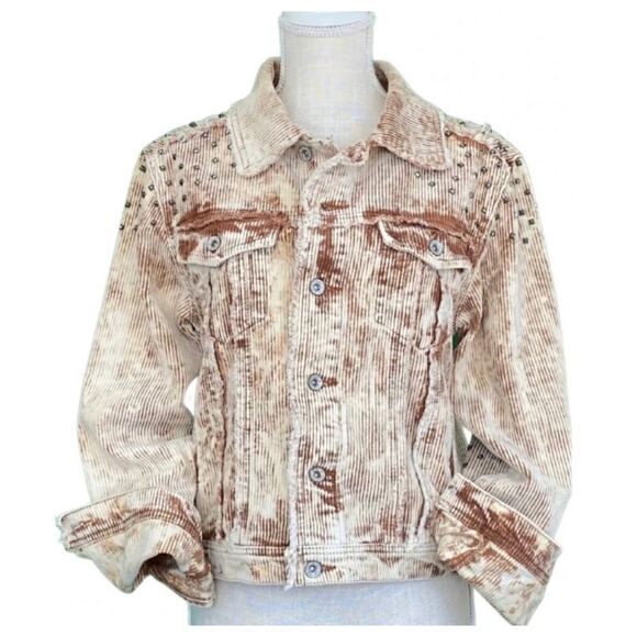 𝅺CORDUROY Relaxed Fit Studded Jacket - Picture 8 of 15